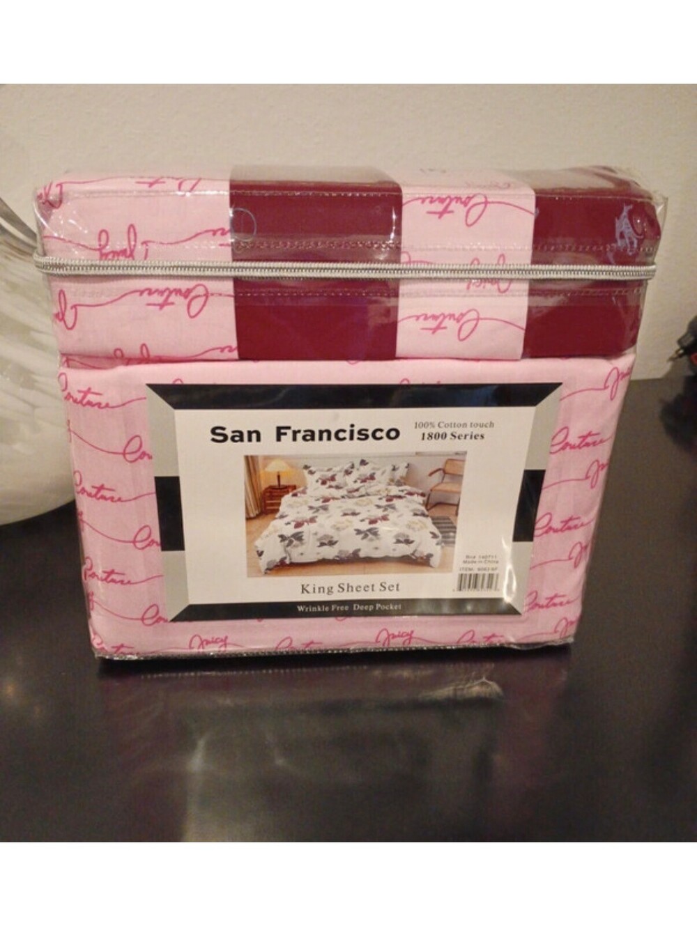San Francisco Juicy 100% cotton touch king bed sheet set 1800 series